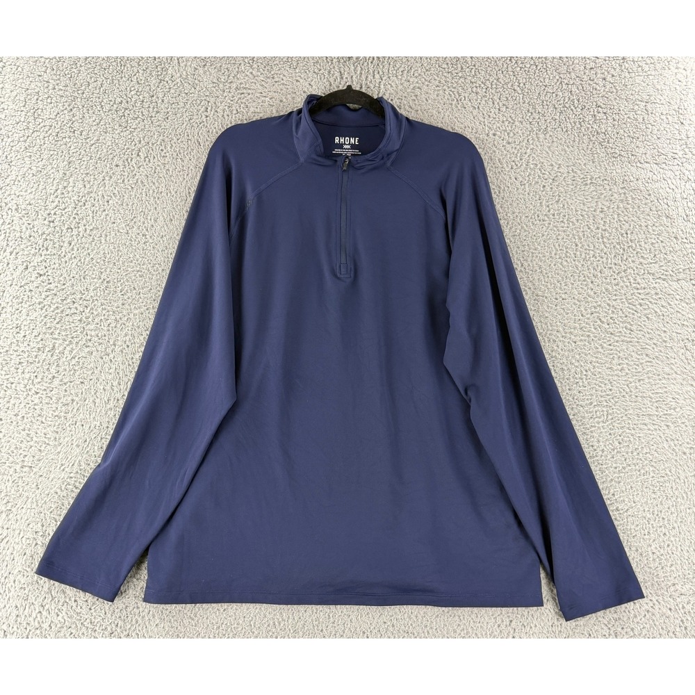 Rhone Quarter Zip Pullover Mens XL Navy Blue Long Sleeve Performance 101467